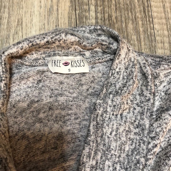 Gray/Beige cardigan, 3/4 sleeves with pockets - Picture 3 of 5